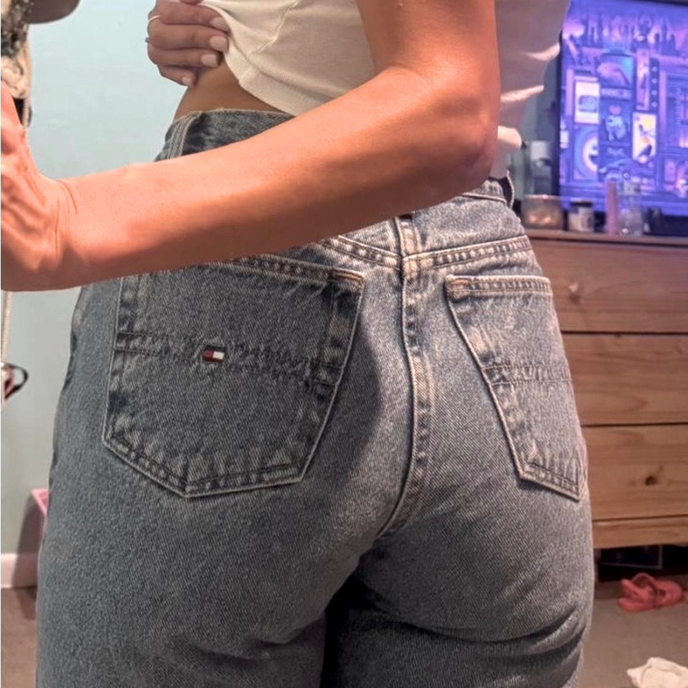 VTG Tommy Hilfiger denim jegging high rise ankle skinny pant Sz 26